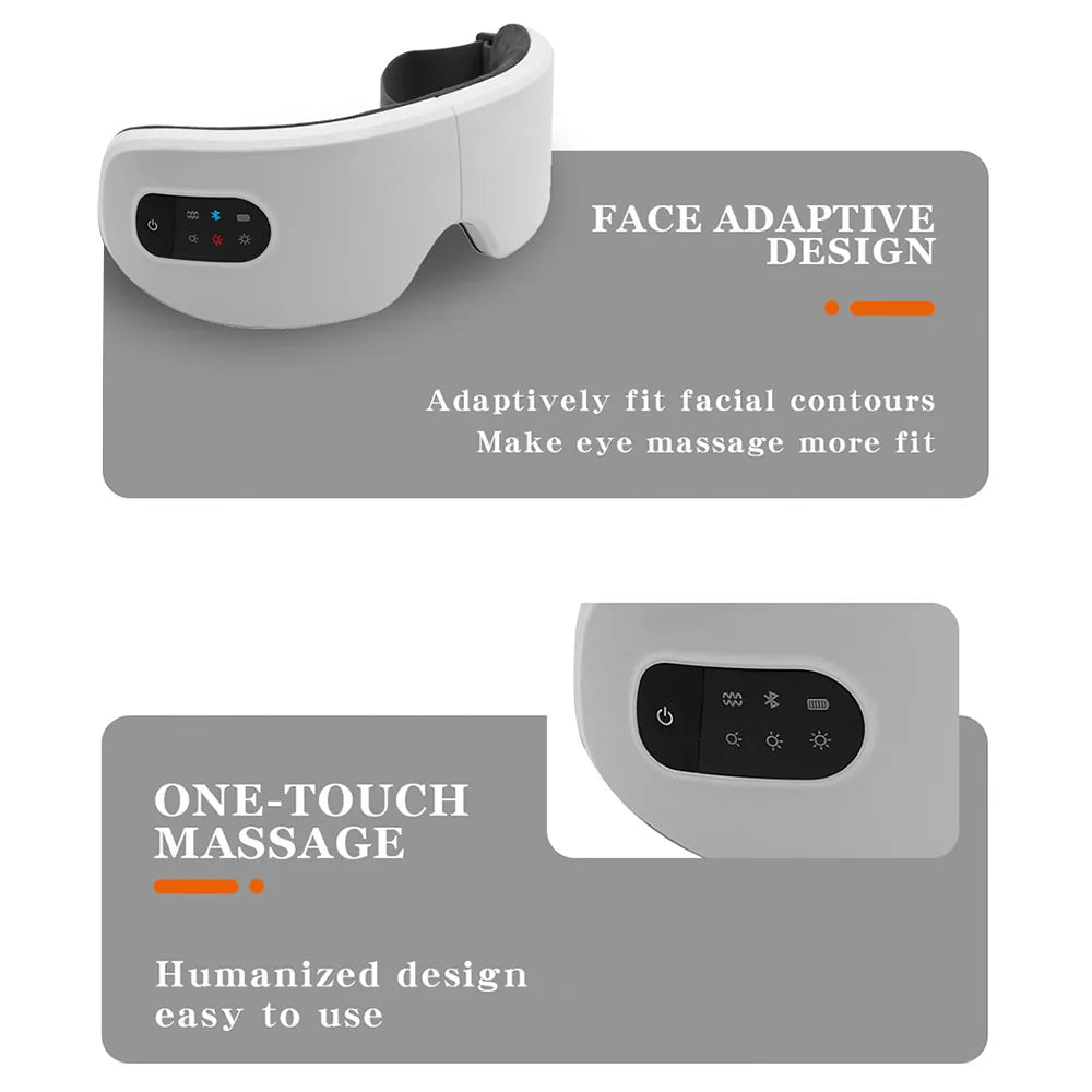 Heated Eye Massager with Vibration & Bluetooth Music