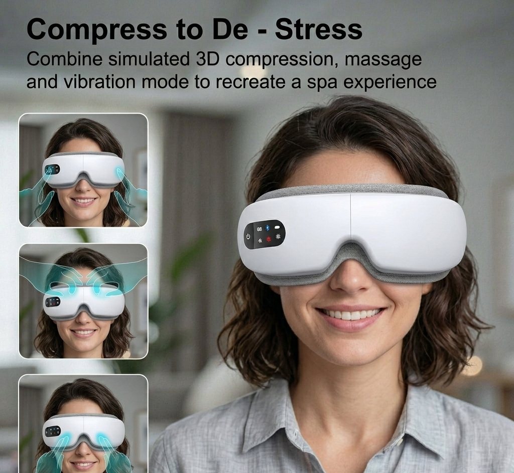 Heated Eye Massager with Vibration & Bluetooth Music
