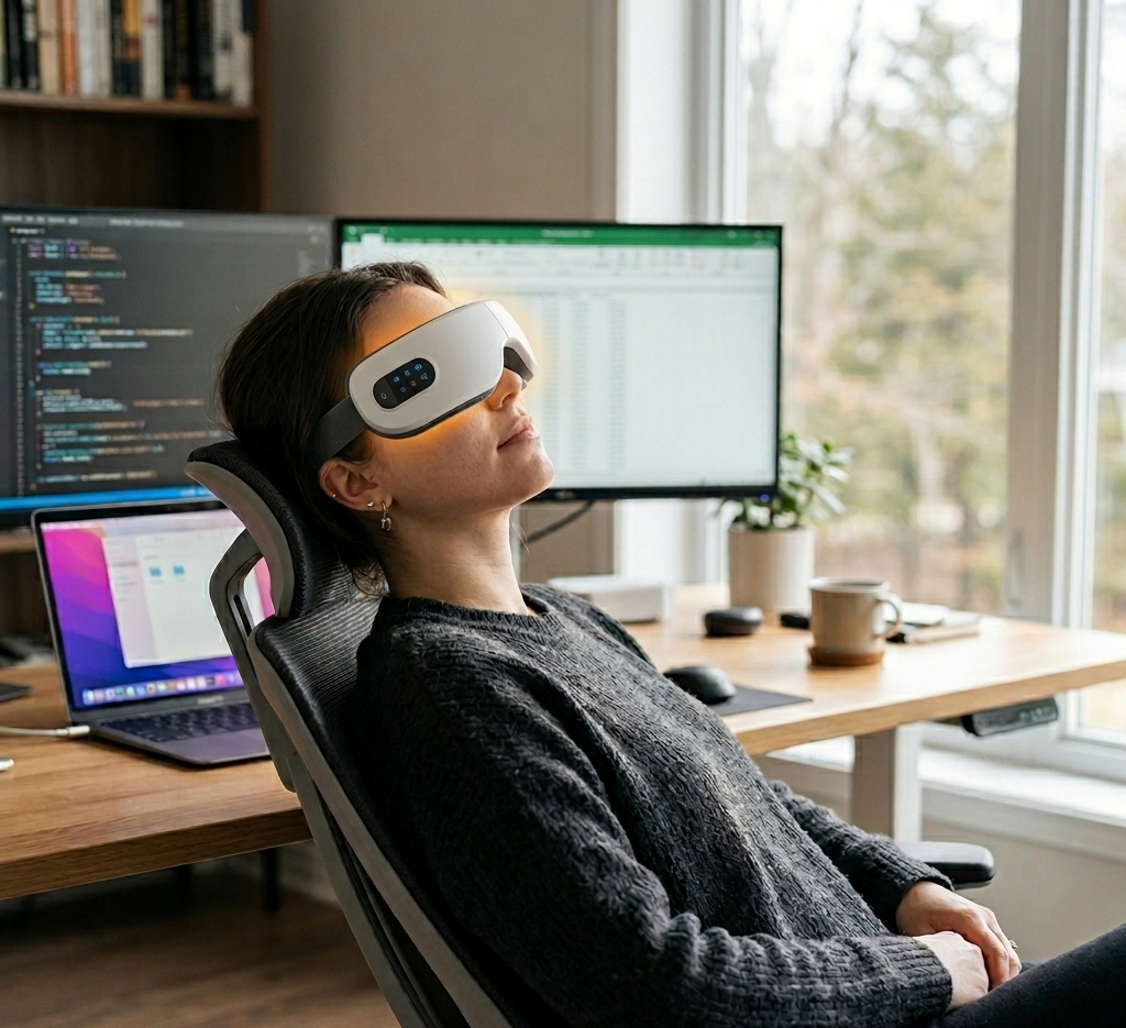 Heated Eye Massager with Vibration & Bluetooth Music